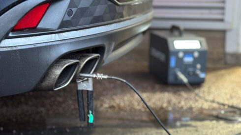   Bilprovningen testar en modernare miljökontroll för dieselbilar. Foto: Bilprovningen.