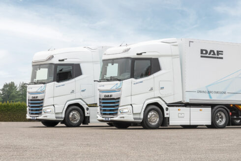 Det gemensamma initiativet ska accelerera eldrivna, autonoma godstransporter. Foto: DAF Trucks.